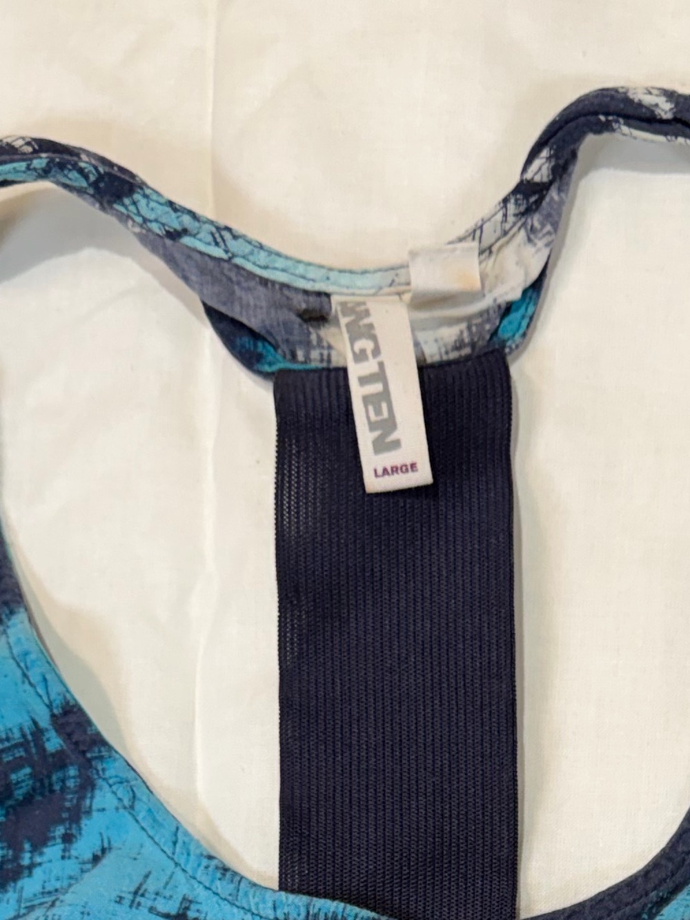 Hang Ten Blue Teal and White Tie-Dye Tank Top - Picture 3 of 5